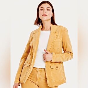 Dear John Heather Color Corduroy Jacket Blazer Sunset Gold | Size Small